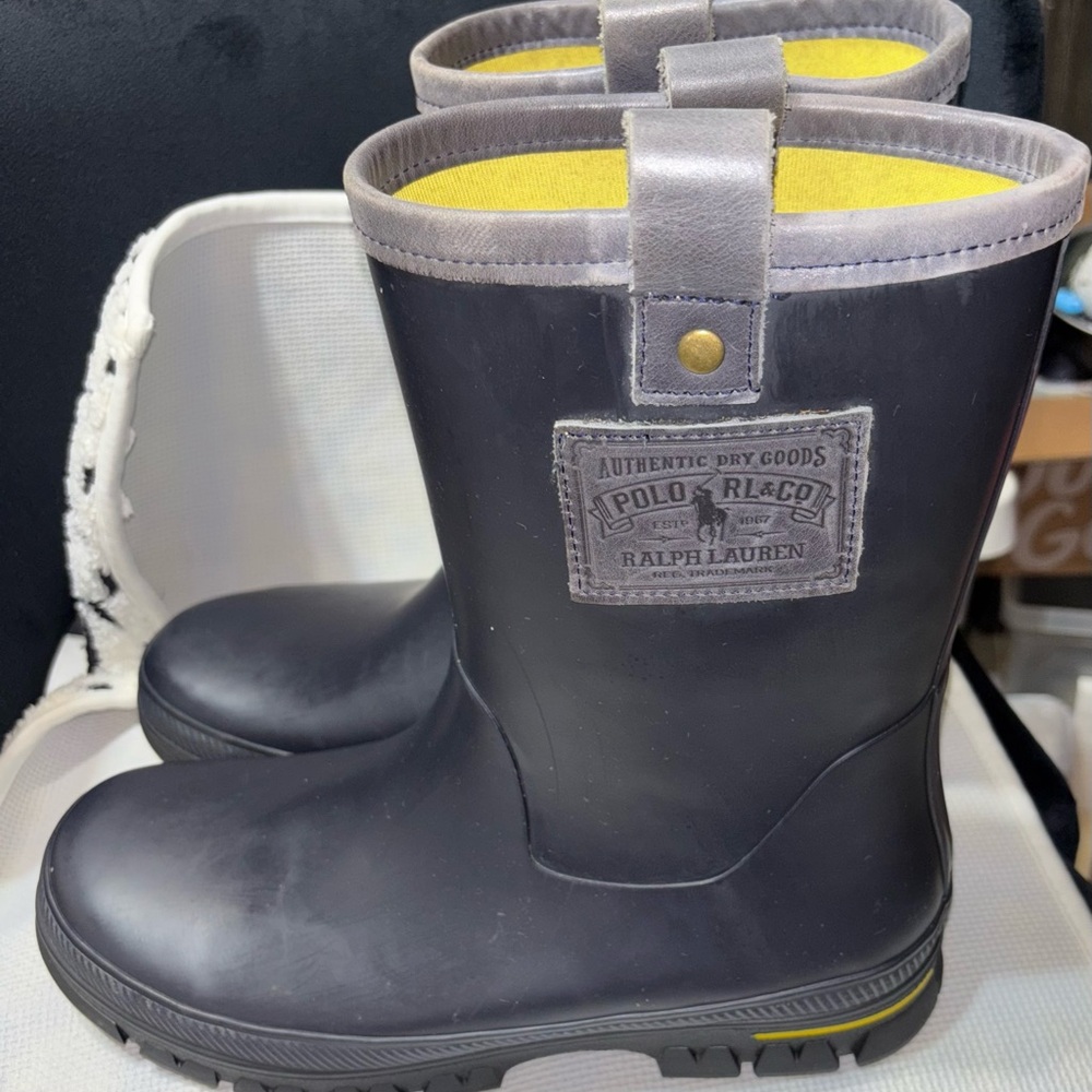 Polo Ralph Lauren Black Rain Boots